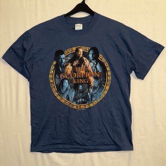 Vintage The Scorpion King Movie T Shirt Dwayne The Rock Johnson 2000s Sz Large - Picture 1 of 7
